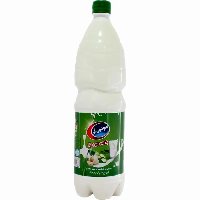 دوغ بدون گاز با طعم سیر و خیار  1.5 لیتری سوتچی لر gallery0