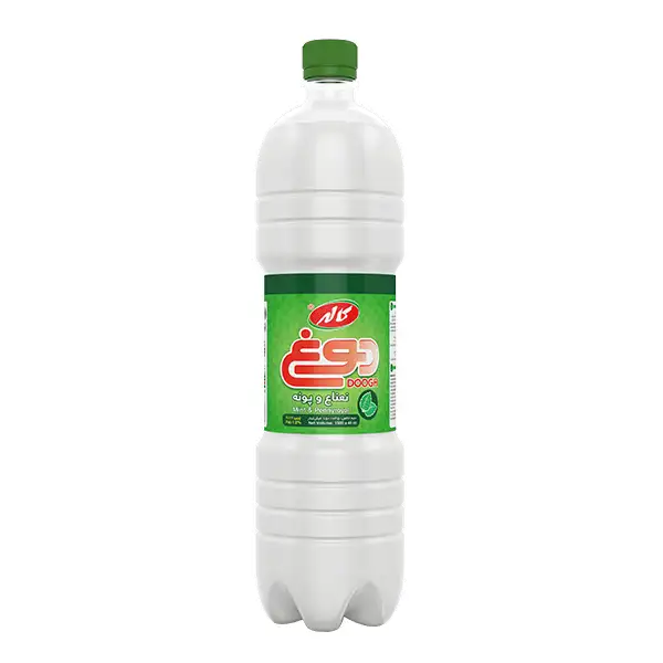 دوغ بدون گاز با طعم نعنا و پونه 1.5 لیتری کاله